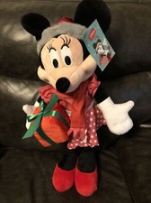 NEW Minnie Mouse Christmas Holiday Door Porch Welcome Greeter 24" w/gift  hat