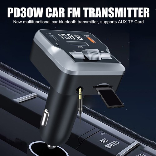 Wireless Bluetooth Car FM Transmitter MP3 Player Radio PD USB-C Charger Adapter - Picture 4 of 12