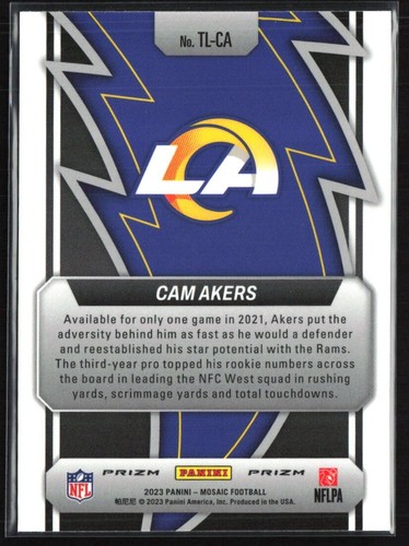 2023 Panini Mosaic #TL-CA Cam Akers Thunder Lane Silver Mosaic - Picture 2 of 2