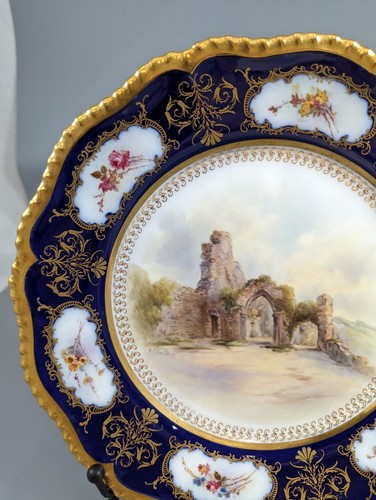 Royal Worshester Cabinet Plate by John Stinton, c. 1912 - Picture 7 of 12