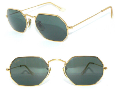 Ray Ban SONNENBRILLE Bausch&Lomb GOLD W1535 RB 3556 HEXAGONAL W0980 OCTAGONAL