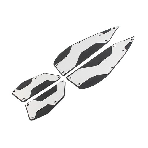 Silver Aluminum Floorboard Kit Footboards Foot Pedals for Yamaha XMAX300 250 400 - Picture 4 of 8