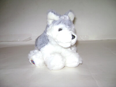 WEBKINZ HUSKY HM120 by GANZ DOG PUP PLUSH STUFFED ANIMAL GRAY WHITE NO CODE  - Main Image