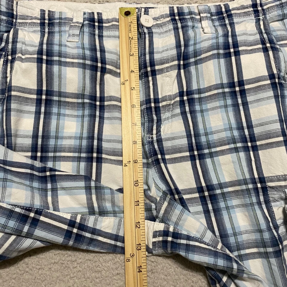 Pantalones Cortos Urban Pipeline Para Hombres Talla 36 Azul Cuadros Cuadros Carga Entrepierna 11" Y2K Informales Foto 4 de 4