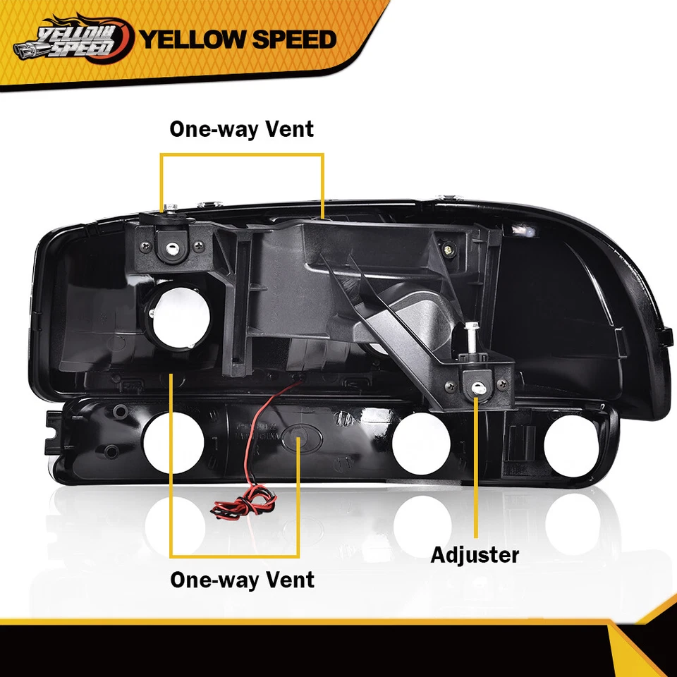 Compatível com 99-07 GMC Sierra 1500-3500 LED DRL faróis cromados/claros +lâmpadas de para-choque - Imagem 4 de 4