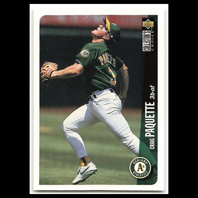 Craig Paquette #644 1996 Collectors Choice Oakland Athletics Baseball Card MLB