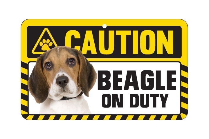 Dog Sign Caution Beware - Beagle