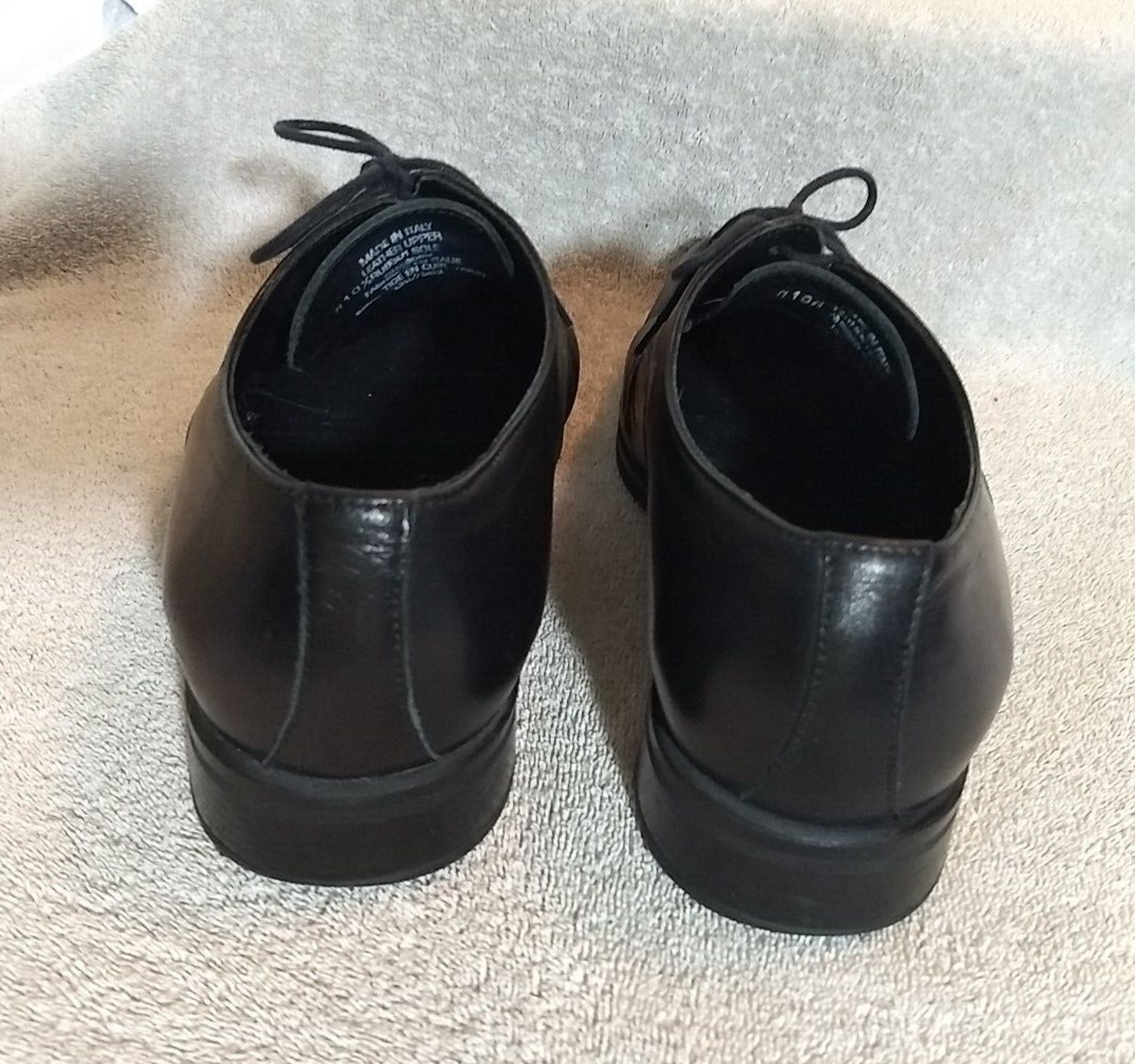 Broletto Mens Black Leather Italian Made Dress Shoes, Size  display picture 2