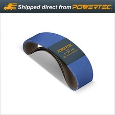POWERTEC 4 x 36" Sanding Belt 60 Grit 3pcs Zirconia Metal Sandpaper 443606Z-3