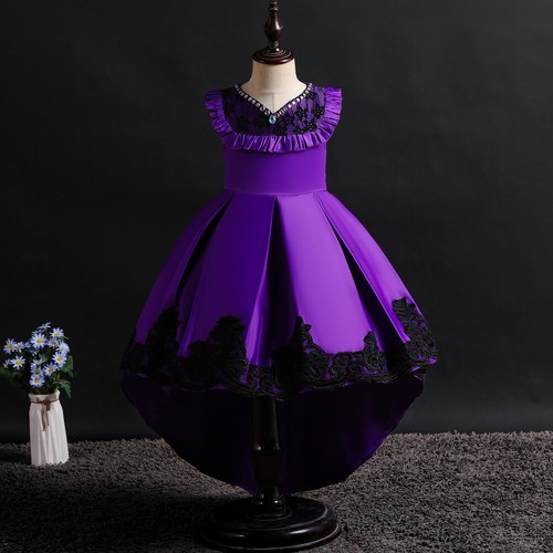 Fancy Girls Kids Dress Formal Party Bridesmaid Christmas Prom Pageant Gown 2-15Y - Picture 7 of 22
