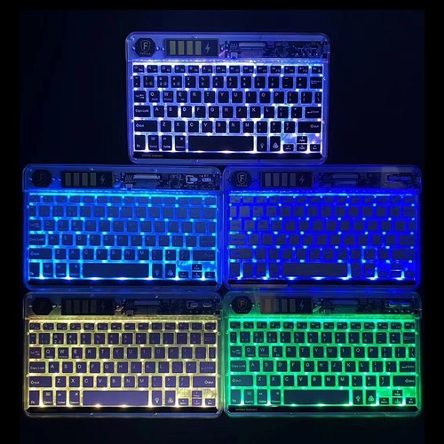 Bluetooth keyboard Rechargeable mute ultrathin Transparent shell for PC ipad Mac - Picture 2 of 19