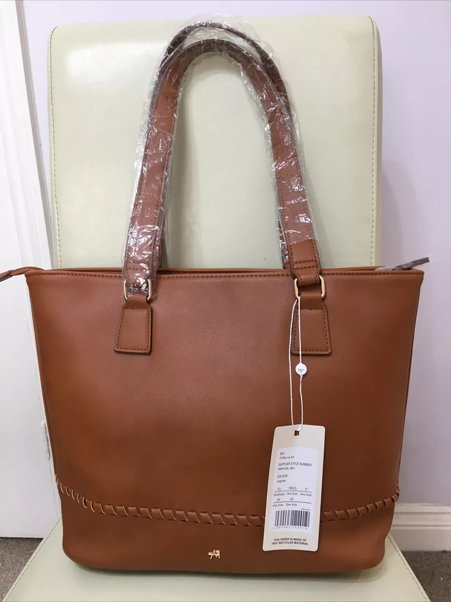 Anna Field ladies brown faux leather handbag/ shoulder bag