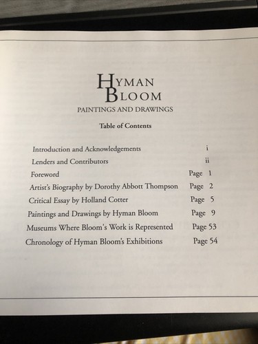 Hyman Bloom Artist Paintings And Drawings Catalog From Art Exhibition 1992 Rare! - Imagen 7 de 20