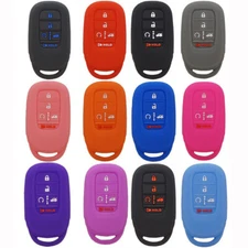 Fit Honda Accord CRV Pilot Civic Passport 5 Button Silicone Key Fob Cover Case
