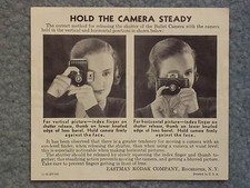 KODAK 1936 HOLD THE CAMERA STEADY FOLDOUT EASTMAN KODAK COMPANY