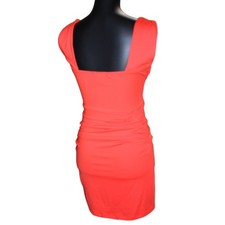 Forever 21 Red Orange Bodycon Mini Going Out Party Dress M