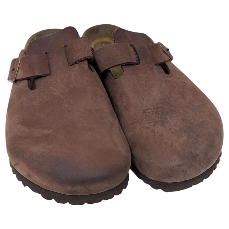 Birkenstock Boston Zueco Zapatos Habana Cuero Engrasado Talla 38/245 (7-7.5)  Foto 2 de 4