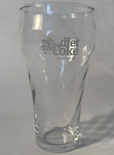 Vintage Diet Coke Glass Swirl Coca Cola Enjoy Diet Coke Drinking Glass 6.5"