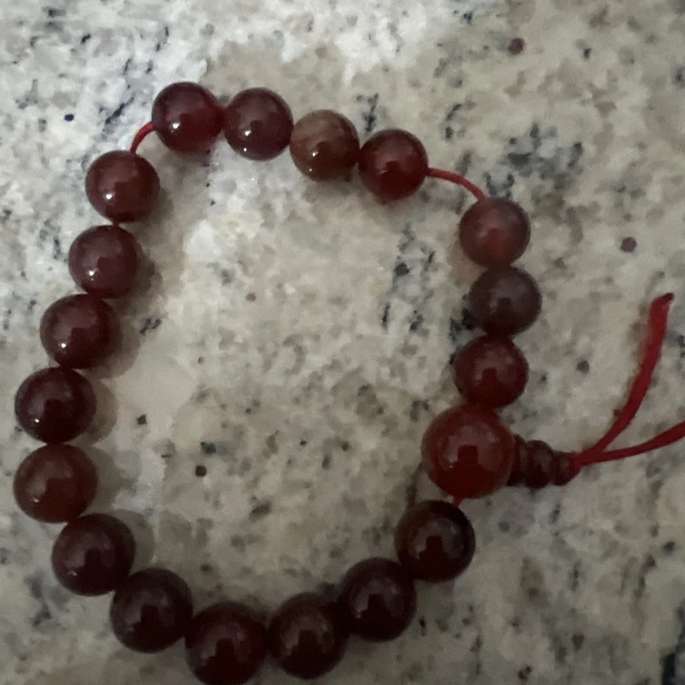 Antiguo Brazalete Brazalete Colección Pulsera Fungshi Cornalina Ágata Natural China Foto 3 de 4