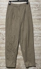 Pendleton Originals Beige Pleated Front Pants Womens 6 Button Zip