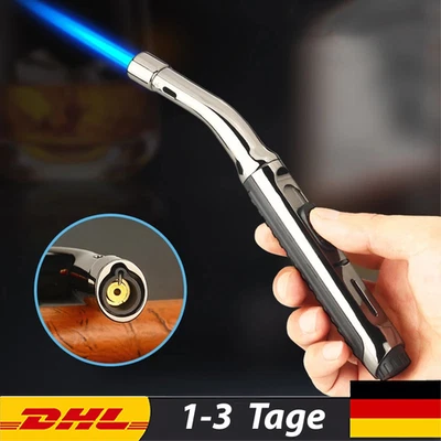 Jetflamme Feuerzeug Gas Nachfüllbar Sturmfeuerzeug Winddicht Lange Stabfeuerzeug