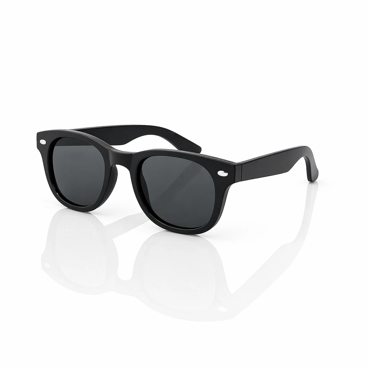 Sonnenbrille Kinder schwarz klassisch Jungen Mädchen matt 80er Retro Vintage Mode UV400