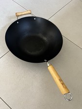 Large Ken Hom Carbon Steel Wok Circa Early 2000’s Good Condition