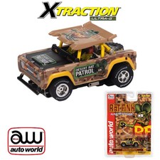 SC422 Auto World Xtraction 1972 Ford Baja Bronco Rat Yellow HO Scale Slot Car