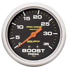 Auto Meter 5404 Gauge Boost Pressure 2 5/8" 35Psi Liquid Filled Mech Pro-Comp