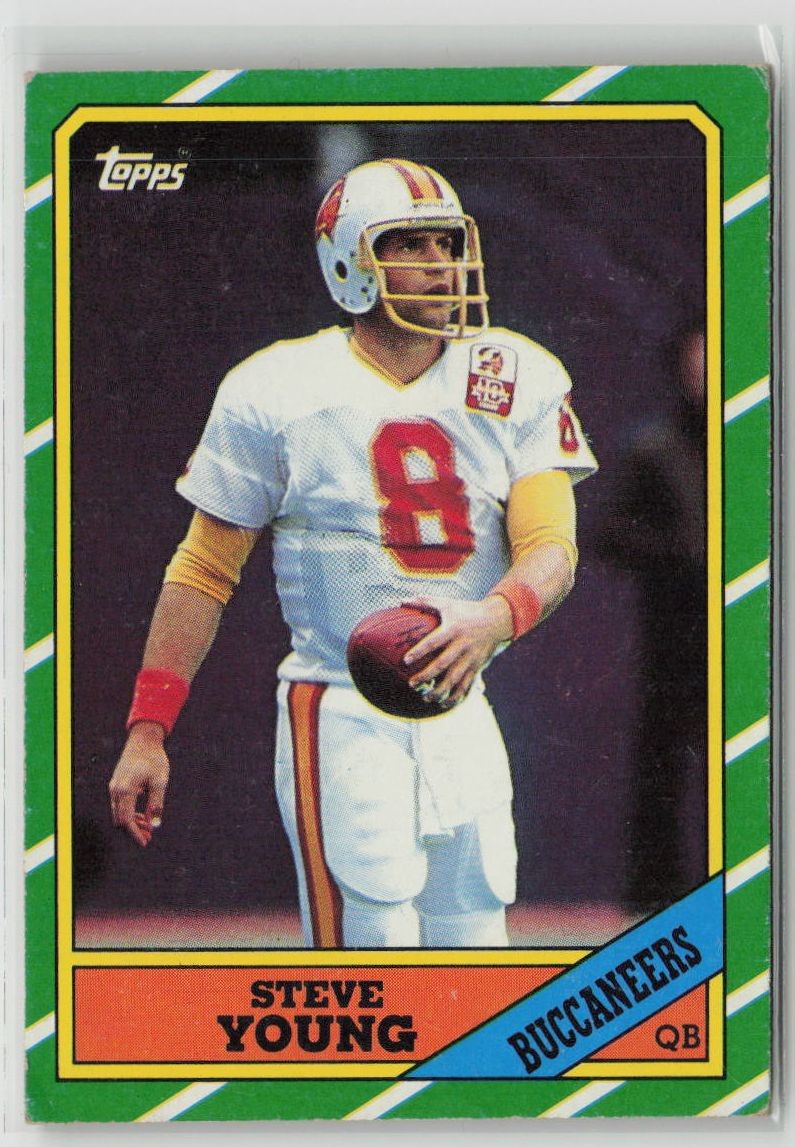 1986 Topps 374 Steve Young RC Rookie Card Buccaneers Vintage NFL