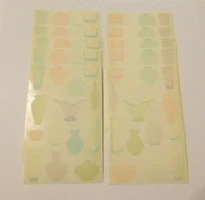 Mrs. Grossman's Stickers Lot of 10 Sheets ~Vellum Vases Pastel Colors~ 2002