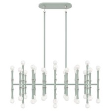 Robert Abbey Kane 42Lt Chandelier, Celadon/Polished Nickel - CL78