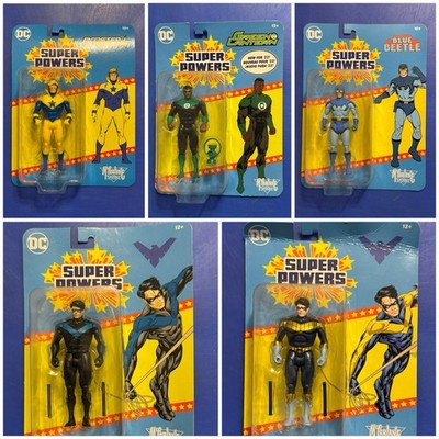 5 new DC SUPER POWERS MCFARLANE BLUE BEETLE BOOSTER GOLD NIGHTWING GREEN LANTERN