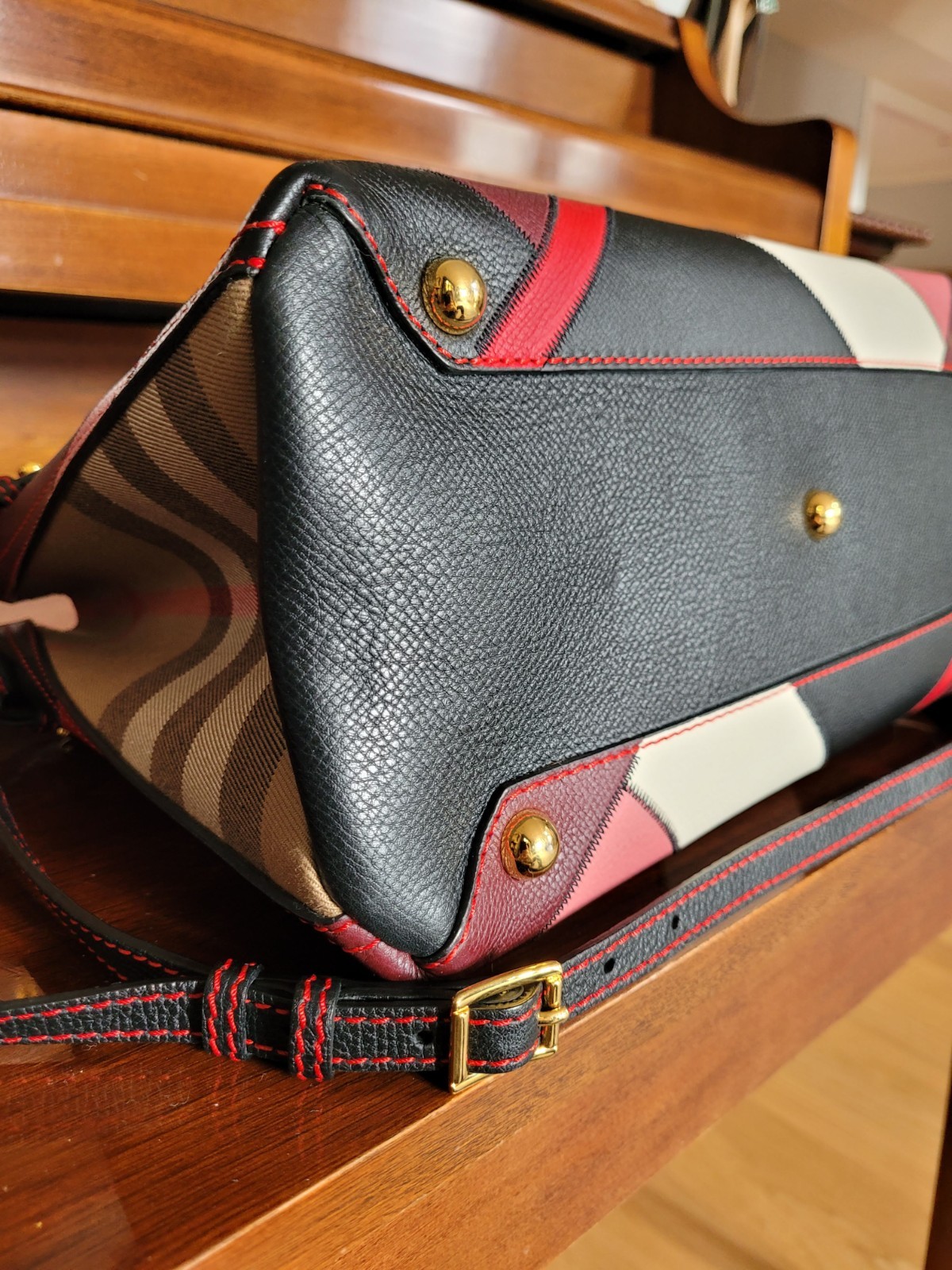 Burberry Colorblock Leather Patchwork Banner Tote - image 6