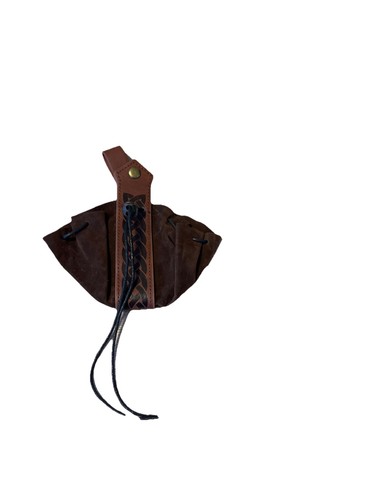 Medieval Pouch Suede Leather Belt Bag Renaissance Cosplay Costume Accessory H87