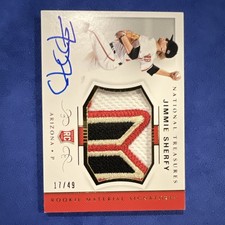 2018 Panini National Treasures Jimmie Sherfy Rookie Patch Auto /49