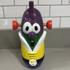 VTG VeggieTales Super Larry Boy Talking Toy Figure 2006 Big Idea 8" Blue Box