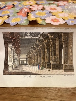 Antique 19th Century Hand Colored Engraving From Book Giulio Ferrario?