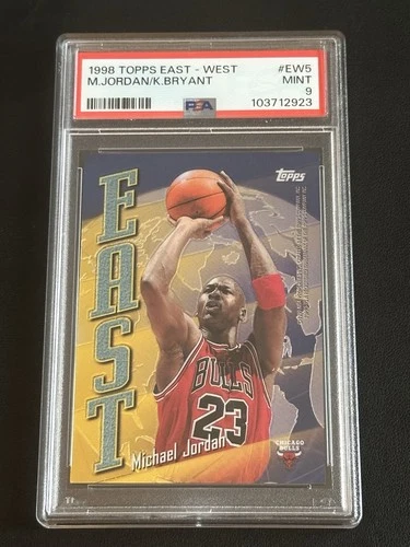 1998 Topps East West Michael Jordan Kobe Bryant PSA 9 Insert Card #EW5