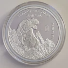 2022 APMEX YEAR OF THE TIGER 1 OUNCE SILVER ROUND COIN IN CAPSULE