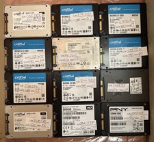 Lot of (12) 2.5” SSD (4) 500, (6) 480, (2) 240GB 