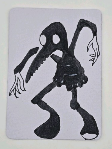 ACEO OoaK by Art_Observer "Little Guy" Cryptid Monster Fantasy Creature Story 
