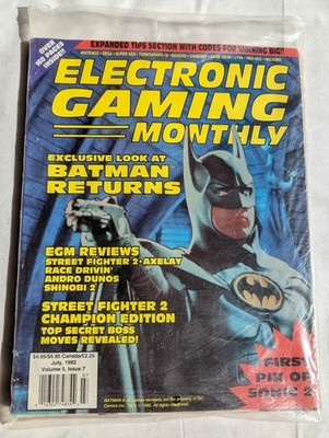 Electronic Gaming Monthly EGM Magazine Sealed July 1992 # 36 BATMAN subscriber