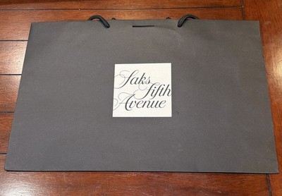 Saks Fifth Avenue Paper Gift Bag Shopping Tote Large 17 x11.5 x6 
