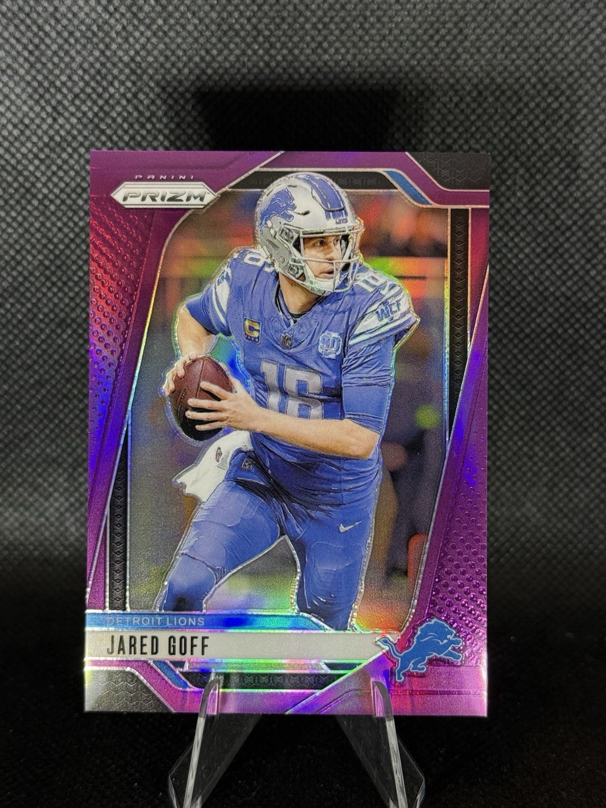 Jared Goff 2024 Panini Prizm Football Purple Prizm /125 Lions