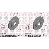 2X Zimmermann Bremsscheiben 284Mm InnenbelÜFtet Vorne Passend FüR Mercedes E-KLA