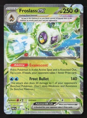 Froslass ex Double Rare Holofoil PAR 003/182 NM Pokemon TCG
