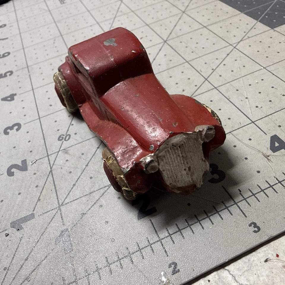 Savoye, Chevrolet Cupé Años 30, Rojo, Metal Fundido Original Foto 3 de 4