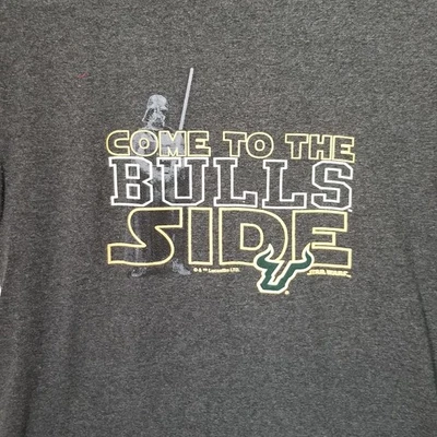 USF BULLS Come To The Bulls Side Star Wars Darth Vader Graphic T-Shirt Gray S - Image 1 of 4