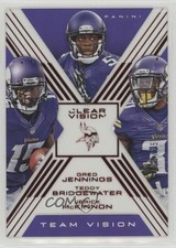 2015 Panini Clear Vision Team Red 5/25 Greg Jennings Jerick McKinnon #TV-16 fm0